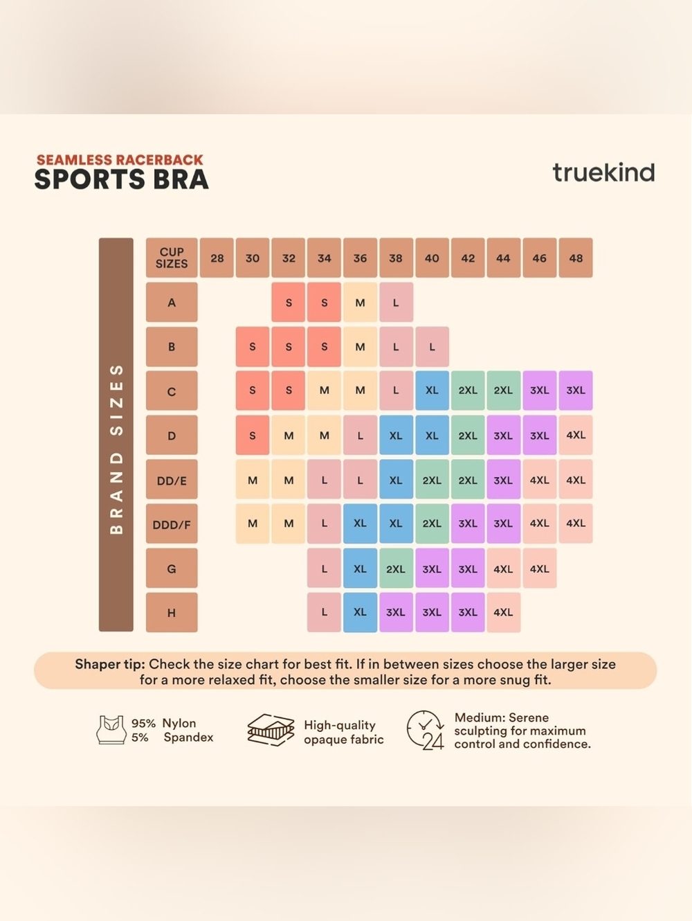 NWOT Truekind Daily Comfort Wireless Shaper Bra in Dark Pink, Size XL - Picture 6 of 6